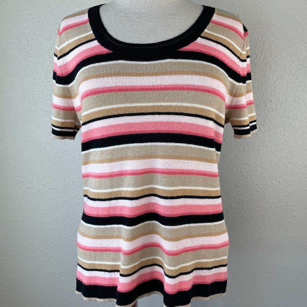 Sag Harbor Short Sleeve Sweater Top Size M EUC